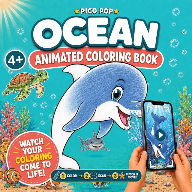 Picopop Ocean animated coloring book