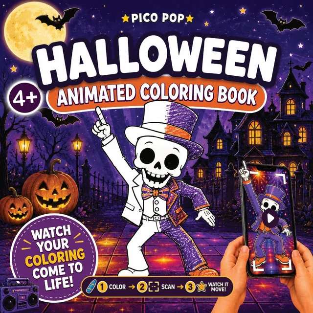 Picopop Halloween animated coloring book